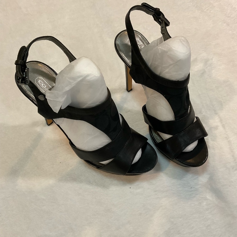 Coach Black Strappy High Heels - Picture 3 of 11